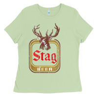Matcha Vintage Stag Beer, distressed Ladies Tee - Craftify