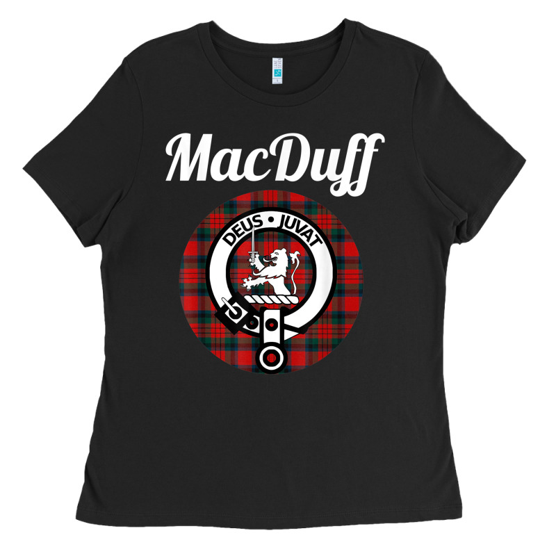 Macduff Clan Scottish Name Coat Of Arms Tartan Ladies Tee by Craftify | Teevron