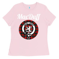 Bubblegum Pink MacDuff Clan Scottish Name Coat Of Arms Tartan Ladies Tee - Craftify