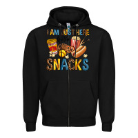 Black i am just here for the snacks Zipper Hoodie - AdoDesignShop