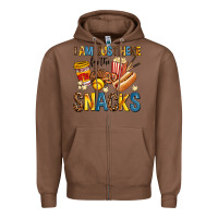 Chestnut i am just here for the snacks Zipper Hoodie - AdoDesignShop