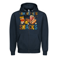 Navy i am just here for the snacks Zipper Hoodie - AdoDesignShop