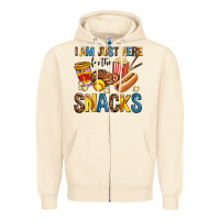I Am Just Here For The Snacks Zipper Hoodie | Teevron