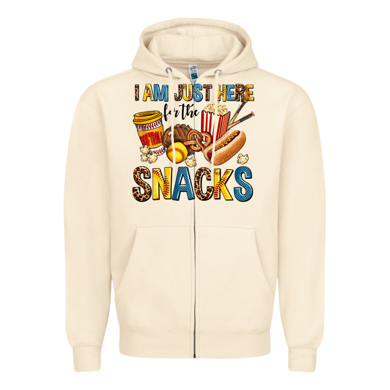 I Am Just Here For The Snacks Zipper Hoodie by AdoDesignShop | Teevron