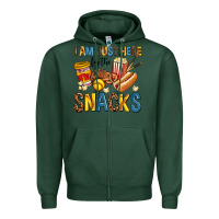 Sports Green i am just here for the snacks Zipper Hoodie - AdoDesignShop