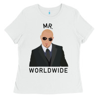White Pitbull Mr Worldwide Classic Ladies Tee - Craftify