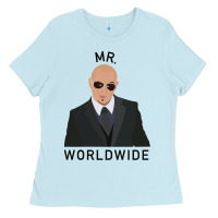 Baby Blue Pitbull Mr Worldwide Classic Ladies Tee - Craftify