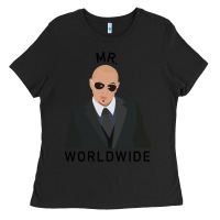 Black Pitbull Mr Worldwide Classic Ladies Tee - Craftify