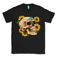 Black skull flowers and gemstone Classic Tee - Artiststas