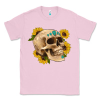 Bubblegum Pink skull flowers and gemstone Classic Tee - Artiststas