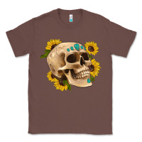 Chestnut skull flowers and gemstone Classic Tee - Artiststas