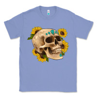Colony Blue skull flowers and gemstone Classic Tee - Artiststas