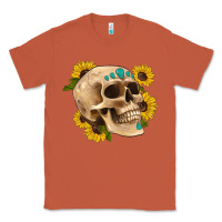 Copper skull flowers and gemstone Classic Tee - Artiststas