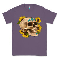 Lavender skull flowers and gemstone Classic Tee - Artiststas