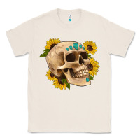 Natural skull flowers and gemstone Classic Tee - Artiststas