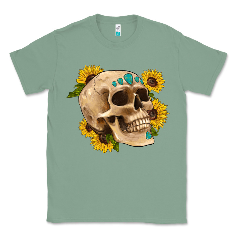 Skull Flowers And Gemstone Classic Tee by Artiststas | Teevron