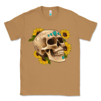 Toasted Coconut skull flowers and gemstone Classic Tee - Artiststas