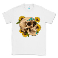 White skull flowers and gemstone Classic Tee - Artiststas