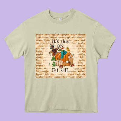 It's Time For Fall Shit Heavy Core Tee Designed By Tumblerdesignbyshophia