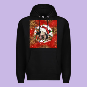 Christmas Cow Premium Hoodie Designed By Lillyallendesigns