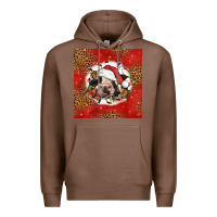 Chestnut christmas cow Premium Hoodie - LillyAllenDesigns