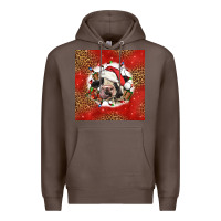 Coffee christmas cow Premium Hoodie - LillyAllenDesigns