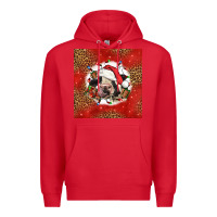 Red christmas cow Premium Hoodie - LillyAllenDesigns