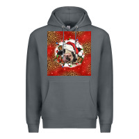 Rock christmas cow Premium Hoodie - LillyAllenDesigns