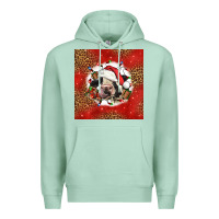 Seafoam christmas cow Premium Hoodie - LillyAllenDesigns