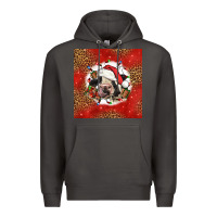 Smoke christmas cow Premium Hoodie - LillyAllenDesigns