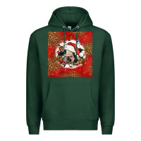 Sports Green christmas cow Premium Hoodie - LillyAllenDesigns