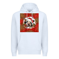 White christmas cow Premium Hoodie - LillyAllenDesigns