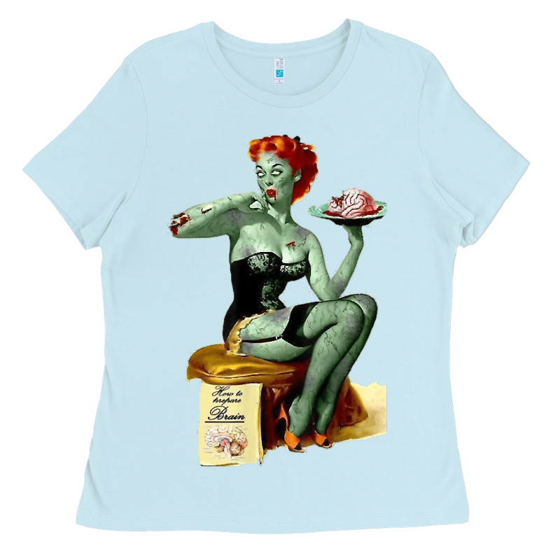Zombie Pin Up Girl Halloween Ladies Tee by Craftify | Teevron