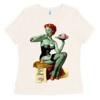 Bone Zombie Pin Up Girl Halloween Ladies Tee - Craftify