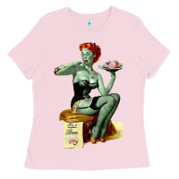 Bubblegum Pink Zombie Pin Up Girl Halloween Ladies Tee - Craftify