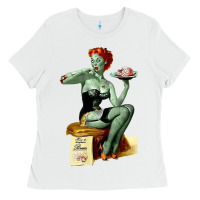White Zombie Pin Up Girl Halloween Ladies Tee - Craftify