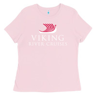 Bubblegum Pink Luxury Cruises-Viking River Ladies Tee - Craftify