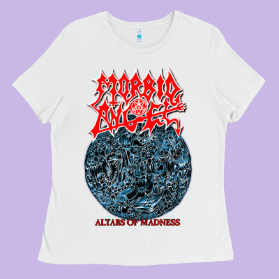Morbid Angel - Altars Of Madness Old School Us Death Metal Ladies Tee Designed By Craftify