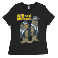 Black The Flinstones, The Flinstones art, The Flinstones vintage, The Flinst Ladies Tee - Craftify