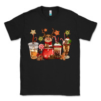 Black christmas reindeer coffee Classic Tee - CowGirlArtShop