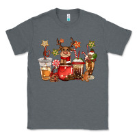 Charcoal Heather christmas reindeer coffee Classic Tee - CowGirlArtShop