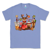 Colony Blue christmas reindeer coffee Classic Tee - CowGirlArtShop