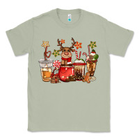 Matcha christmas reindeer coffee Classic Tee - CowGirlArtShop