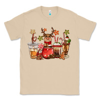Mushroom christmas reindeer coffee Classic Tee - CowGirlArtShop
