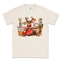 Natural christmas reindeer coffee Classic Tee - CowGirlArtShop