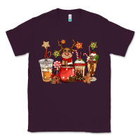 Plum christmas reindeer coffee Classic Tee - CowGirlArtShop