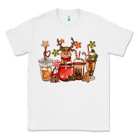 White christmas reindeer coffee Classic Tee - CowGirlArtShop