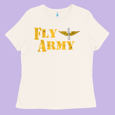 Vintage Fly Army Military Pilot Army Aviation Branch Ladies Tee Designed By Craftify
