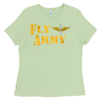 Matcha Vintage Fly Army Military Pilot Army Aviation Branch Ladies Tee - Craftify