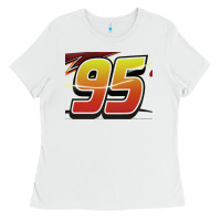 White No 95 McQueen Ladies Tee - Craftify